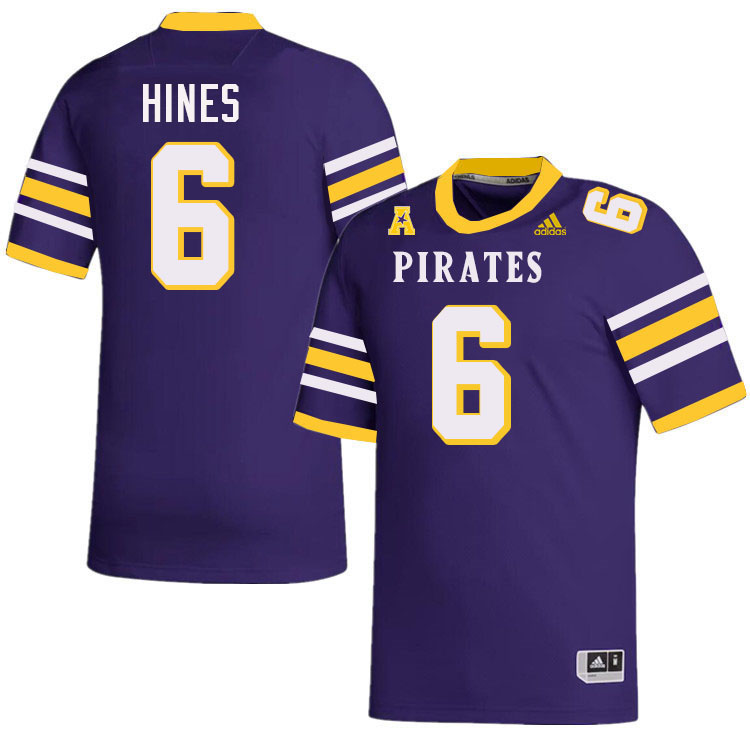 #6 DeMarius Hines East Carolina Pirates College Football Jersey Stitched-Purple #6 DeMarius Hines East Carolina Pirates College Football Jersey Stitched-Purple